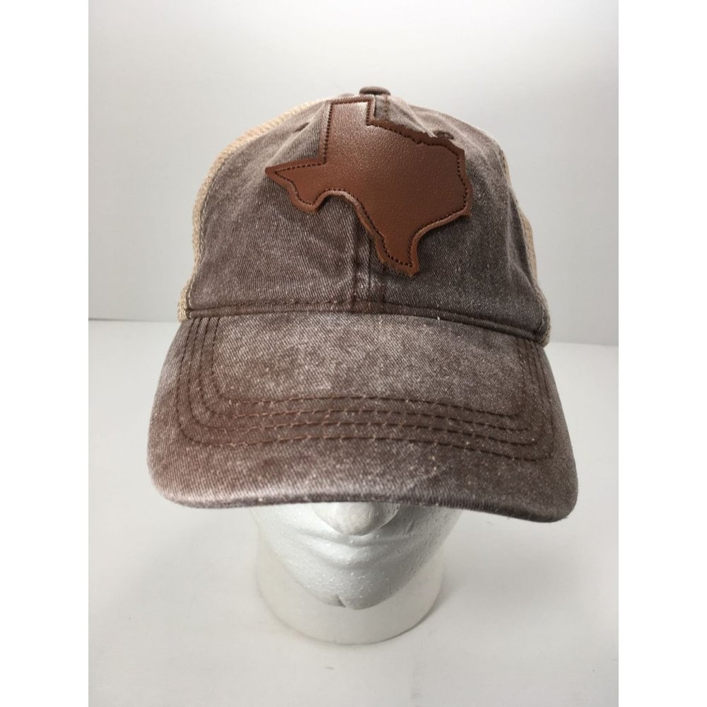 Texas Brown Logo Mesh Casual Outdoor Athleisure Hat